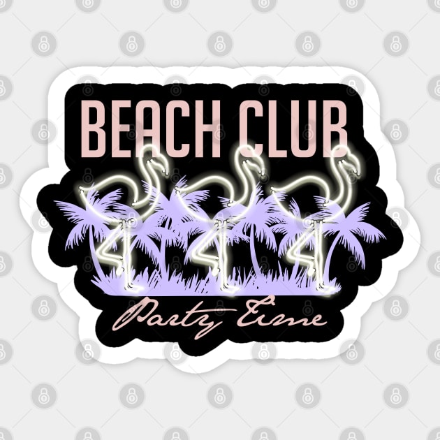 Beach Club Sticker by TEENIE DESIGN